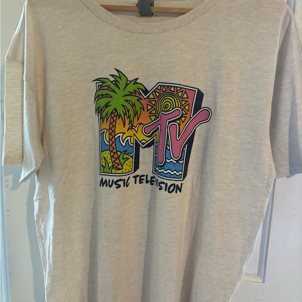 MTV Graphic Short Sleeve Tee - Cream